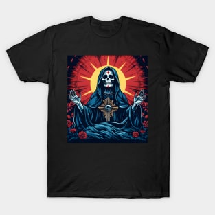 Day Of The Dead - Praying La Calavera Catrina - Santa Muerte T-Shirt